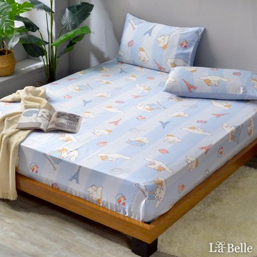 Abelia X 三麗鷗授權 天絲床包枕套組-大耳狗喜拿遊巴黎 - 單人105x186cm