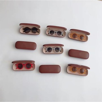 ins爆款韓國嬰兒洋氣復古圓框太陽眼鏡男女寶寶遮陽可愛百搭墨鏡