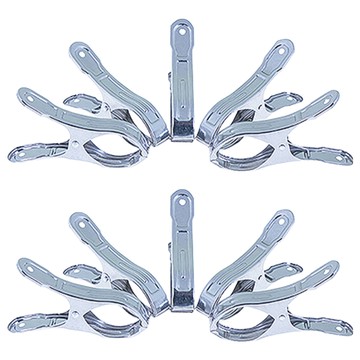 E.City強力不鏽鋼曬衣被夾 10個 尺寸長約12x2cm  銀色