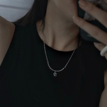 304不鏽鋼 微笑線 胎毛項鍊 母乳/臍帶/寵物毛