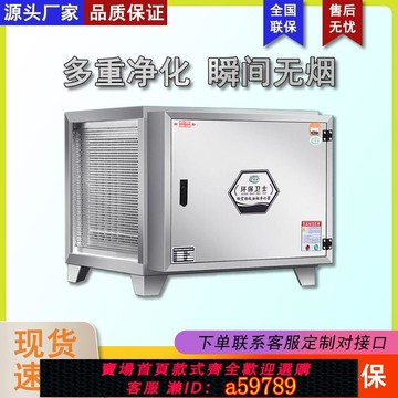 【廠家直銷 可打統編】低空靜電式不銹鋼油煙凈化器過環保無煙除味靜音商用餐館飯店燒烤
