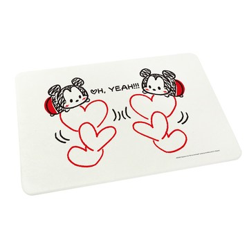 台灣製造 正版授權 迪士尼 Tsum 珪藻土吸水地墊-愛心疊疊樂60*40*0.9cm_廠商直送