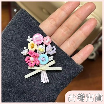✨臺灣出貨✨【飾飾如意】2025新款mini串珠花束髮夾小衆設計夏日ins風少女心蝴蝶結邊夾