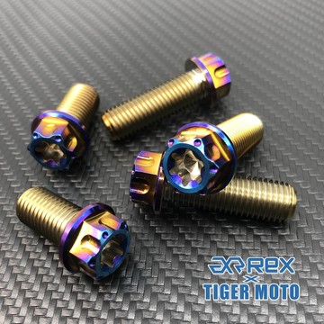 老虎摩托 雷克斯 REX M10 P1.25 正鈦螺絲 橫桿固定螺絲 鈦合金 後視鏡鎖點 後照鏡螺絲 夢幻彩鈦 燒鈦彩藍