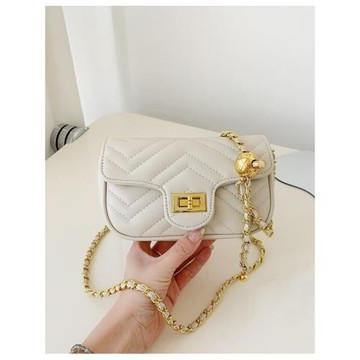 女包小眾質感油皮鏈條包小方包女2025新款時尚潮流單肩包百搭斜挎