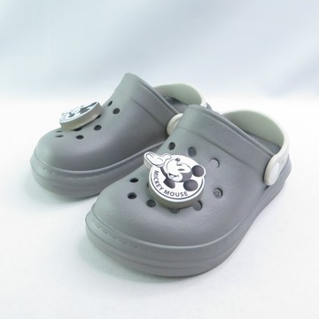 Disney 迪士尼正版 125808GRY 米奇 兒童 電燈花園鞋 涼鞋 拖鞋 台灣製 岩灰【iSport愛運動】