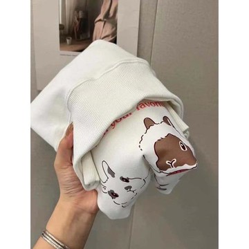 落肩無帽衛衣女薄款早秋小個子寬松oversize小眾高街潮牌長袖上衣