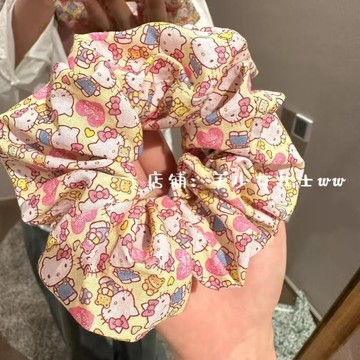 kitty髮圈🎀 卡通大腸髮圈韓系發繩髮飾海邊穿搭配飾髮飾 髮束 綁頭髮 髮圈可愛 卡通髮圈 髮束  頭髮髮圈