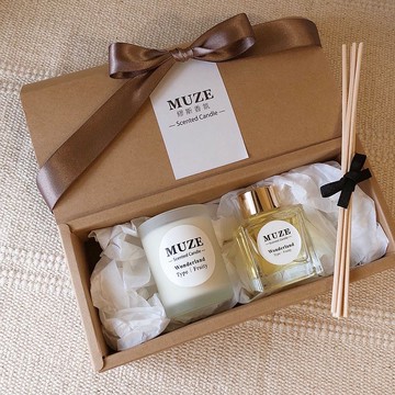 【送禮推薦】經典香氛系列1+1禮盒組 香氛蠟燭60g+擴香瓶50ml