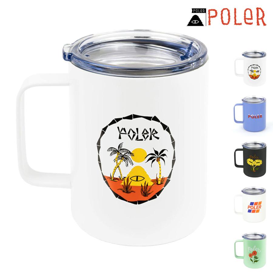 ポーラー マグカップ 正規販売店 POLER アウトドア キャンプマグカップ 蓋つき INSULATED MUG