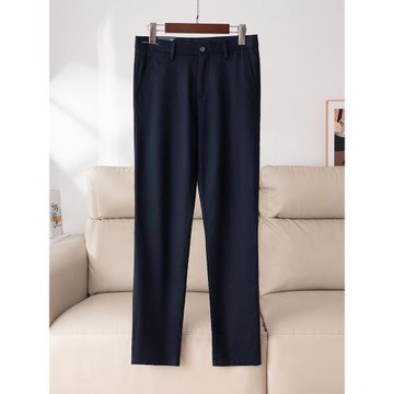 桑蠶絲面料！男士商務休閑褲2025夏季新款日常通勤百搭彈力直筒褲