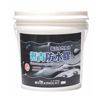 貓王 水性橡化瀝青防水膠13. 5L黑