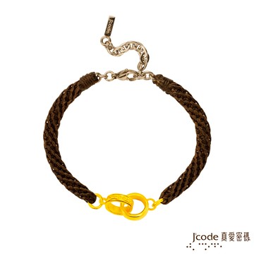 J’code真愛密碼金飾 緊扣緣份硬金編織男手鍊