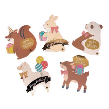 【CHL】原創 創意 可旋轉 可愛 森林 兩種動物 變身 祝福卡 生日卡 創意卡片 卡片