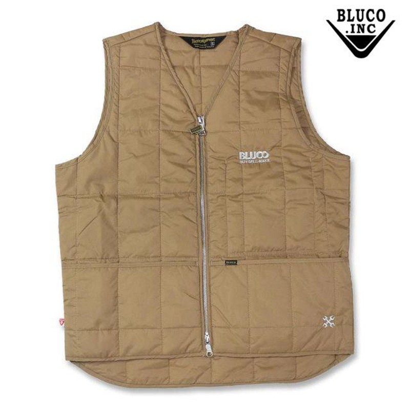 ブルコ BLUCO V-VEST ワークベスト キルティング 中綿 プリマロフト