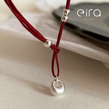 Eira Accessory 純銀吊墜紅繩手鍊‧925純銀手鍊‧高級 精緻 復古 編繩 中性 喜氣 CSL0054A
