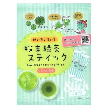 【江戶物語】  Nihoncha 野村茶園 粉末綠茶粉棒 12入 綠茶沖泡粉 冷沖熱泡 食物纖維 日本原裝 日本進口