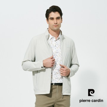 【pierre cardin 皮爾卡登】男款 都會休閒立領薄夾克-灰色 (5257661-92)