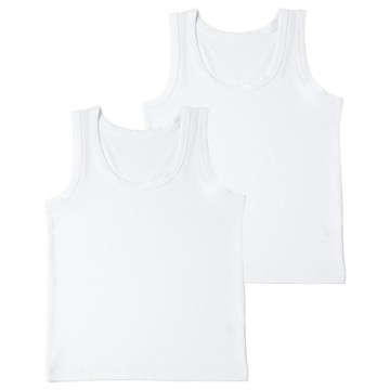 BASE ALPHA ESSENTIALS 男童款快乾輕量涼感背心 2件組  80號  白色