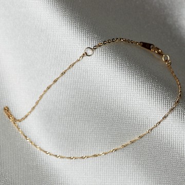 Dinner Collection 扭轉麻花14k金手鍊