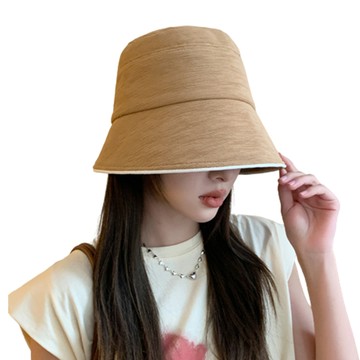 Decoy 絲紋棉麻蝴蝶結漁夫小圓盆帽/卡其