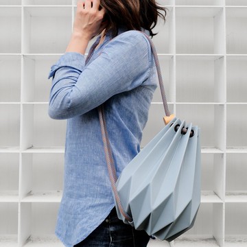 DIAMOND 泥灰藍 | Handmade 手工皮革製作 摺紙包 後背包品牌