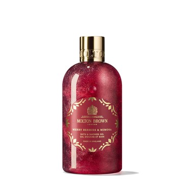 【短效】 Molton Brown Merry Berries & Mimosa_XMAS 23_Bath & Shower Gel_300ml_耶誕紅莓&含羞草沐浴膠 (效期:202510)
