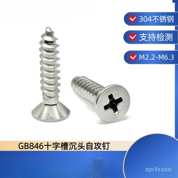 [24時熱賣]自攻螺絲 螺絲GB846十字槽沉頭自攻釘M2.2-M6.3不銹鋼304自攻螺絲釘工業級螺釘 YNJR