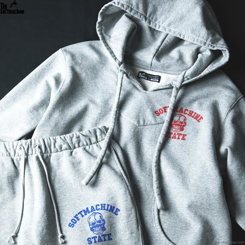 ソフトマシーン SOFTMACHINE DROP OUT HOODED (GRAY) メンズ パーカー