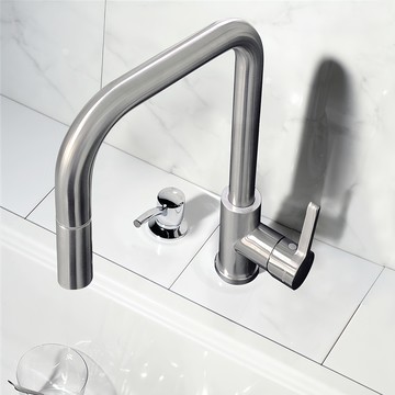 Daelim Dobidos 霧面不鏽鋼單孔廚房水龍頭 FS-T107  1個  364 x 215 mm