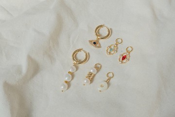 ICY 記憶的軌跡 耳扣 單支 多戴法 珍珠 鋯石