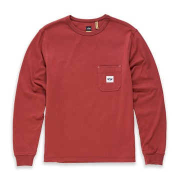 5th STREET｜山形｜男裝｜胸前口袋厚版印花長袖T恤｜紅色
