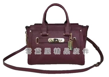 限時 滿3千賺10%點數↘ | ~雪黛屋~COACH 手提包中容量提肩背斜側背國際正版保證進口防水防刮皮革品證購證塵套提袋等候10-15日C348161
