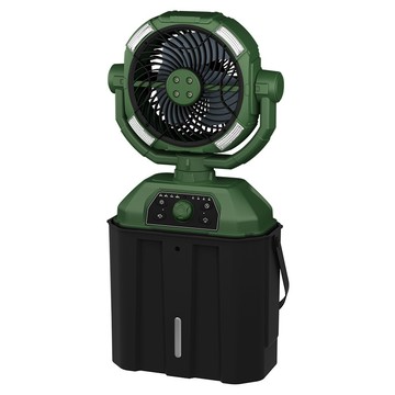 工業風扇/電扇 戶外露營噴霧風扇 小型水冷扇 便攜降溫電風扇 遙控可定時 10L水箱 多檔位調節 照明小夜燈