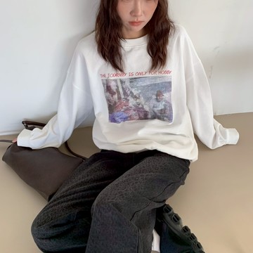 ISA_journey hobby 油畫感印象派寬鬆大學TEE_51001