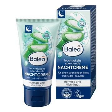 德國 DM Balea 蘆薈保濕晚霜 50ml 蘆薈 保濕 溫和 晚霜 附發票現貨 全館499超取免運｜滿額領券最高現折$200⚡保養 美妝 品牌香氛 【心心哈德】