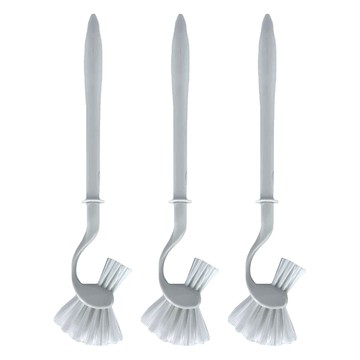 潔田屋抗菌彎頸廁刷 5cm刷頭 35cm長  3支  灰色