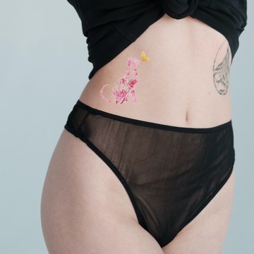 小清新 蝴蝶與貓咪👑大邱紋身👑【T08Z】新 微刺青 假刺青輕紋身 防水 紋身 刺青 貼紙 T08