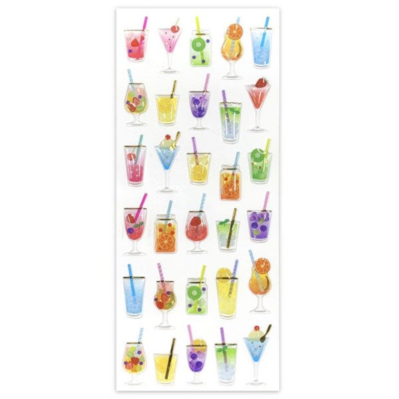 ドロップシール ジュース ぷっくり 可愛い トロピカル ドリンク ラメ キラキラ 銀箔押し加工 樹脂シール 通販 Lineポイント最大0 5 Get Lineショッピング
