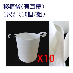 移植袋.美植袋1尺2(有耳帶)//型號PB12(10個/組)