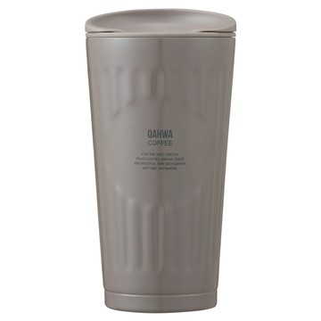 CB JAPAN QAHWA 聞香隨行咖啡專用保冷保溫杯  亞麻灰  1個  350ml