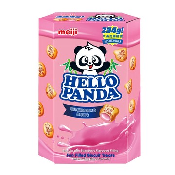 明治貓熊夾心餅乾-草莓口味 234g