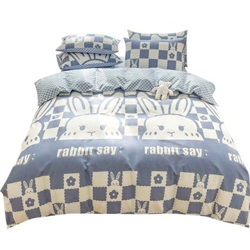 南極人ins全棉床上四件套100純棉卡通兒童宿舍床單被套床上三件套