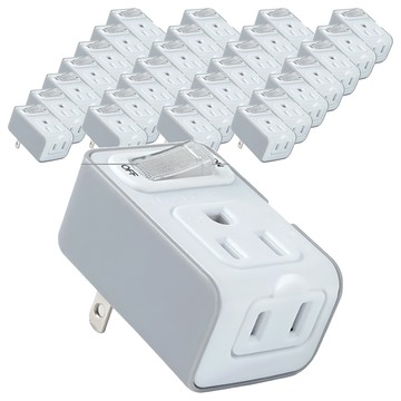 SUPERCELL 超電王 1切2座節能小壁插 減少插座孔位  白色  30個  58.6mm