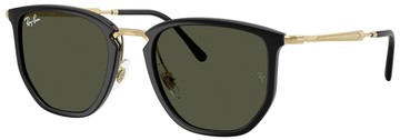RAY BAN 亞洲版 多邊太陽眼鏡 精緻金屬鏡臂 RB4451 630631 黑框墨綠鏡片 公司貨