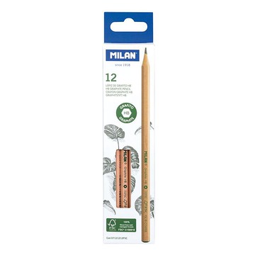 MILAN經典原木六角鉛筆_HB_12入