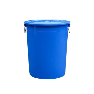 加厚水桶大號塑料帶蓋戶外圓桶家用圓形環衛垃圾桶儲水米桶大容量[DD080109]