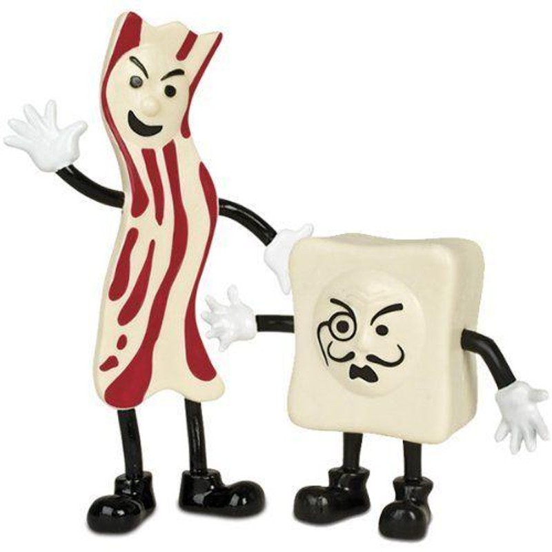 Accoutrements Mr.Bacon Vs. Monsieur Tofu Action Figures フィギュア