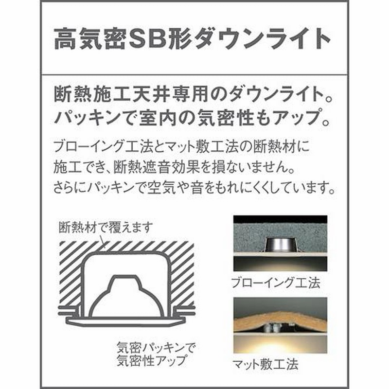 パナソニックダウンライト 高気密SB形 防湿型 防雨型 埋込穴φ100mm 100