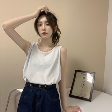 白色小吊帶背心女內搭外穿夏季新款韓版寬松無袖打底衫上衣潮